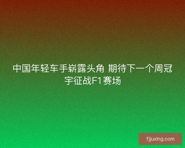 中国年轻车手崭露头角 期待下一个周冠宇征战F1赛场 中国年轻车手崭露头角 期待下一个周冠宇征战F1赛场